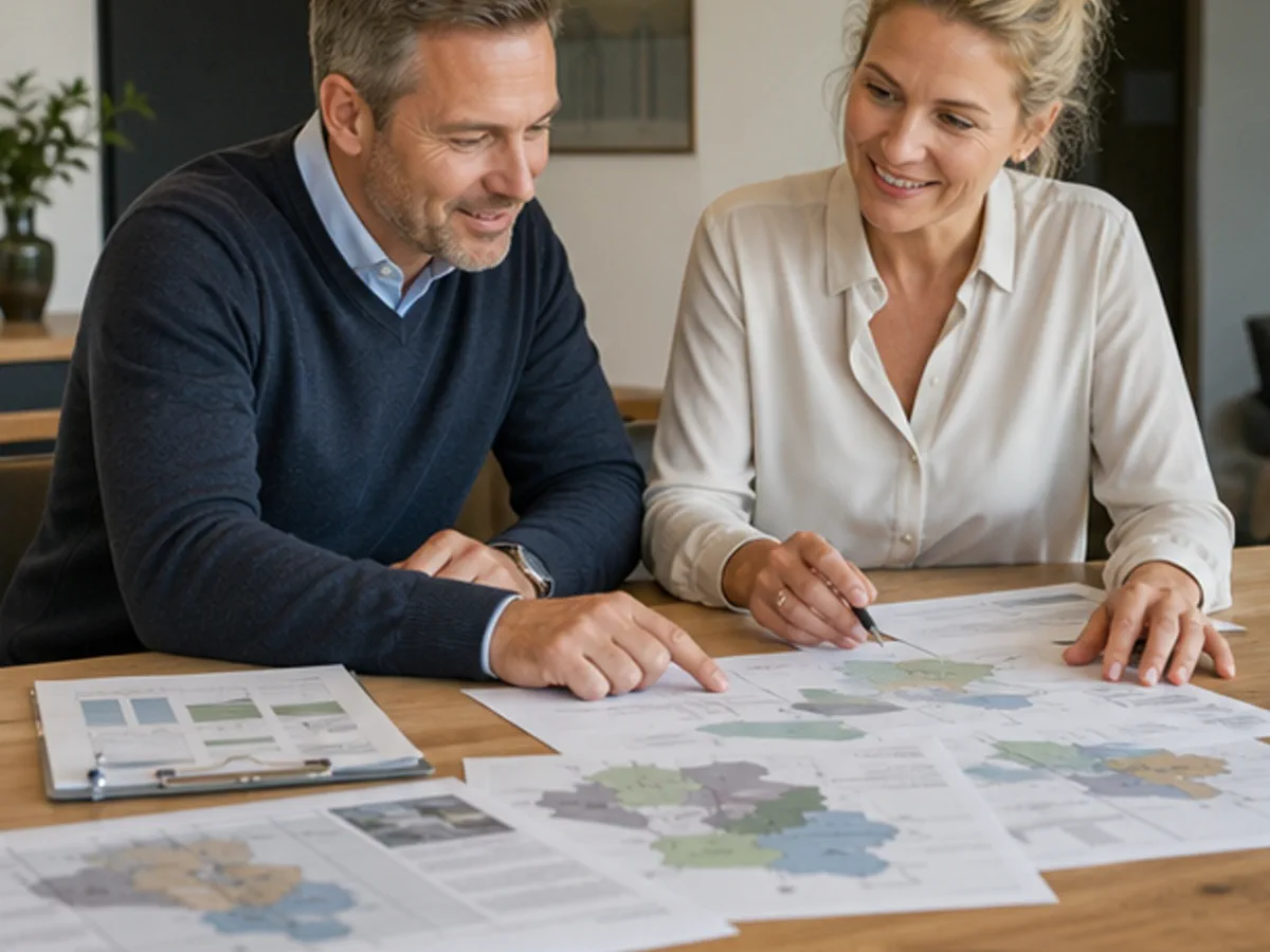 Interessenten vergleichen mögliche Regionen für eine Immobilie